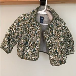 Baby gap floral quilted spring coat